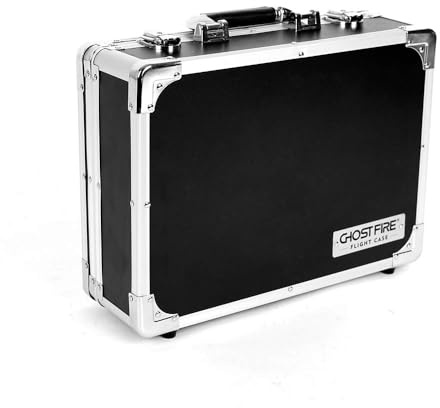 GHOSTFIRE Portable Guitar Effects Pedal Board Guitar Multi Effect Pedal Hard Case14x9.8x4.2in, with Pedal Mounting Tape Fastener, Sturdy Locking Aluminum, T Series T-EC6