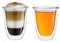 Creano doppelwandige Gläser 250ml „DG-V“, 2er Set, großes Thermoglas doppelwandig aus Borosilikatglas, Kaffeegläser, Teegläser, Latte Gläser, Doppelwandgläser