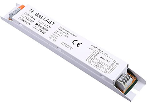 1Pc T8 High Efficiency Instant Start Electronic Ballast 2x36W Fluorescent Light Ballast Residential/Commercial Use