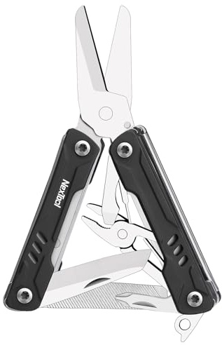 NexTool Multitool, Mini Sailor Scissors 10 in 1 Multitools | Mini Multitool mit Taschenmesser, Klein Zange, Dosenöffner, Schere, Schraubendreher, SIM-Karten-Pin, Camping Zubehör |Geschenke für männer
