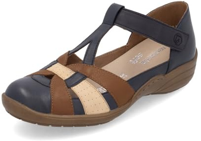 Remonte Ballerines à lanières pour femmes R7601, chaussures plates pour femmes, semelle intérieure ample, chaussures basses, chaussures d'été, pantoufles, ballerines, chaussures de ballet, combinaison