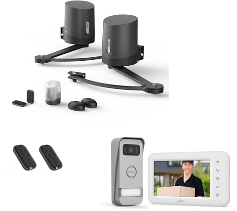 KIT 100% connesso con automatismo per cancello a battente Orane Connect + videocitofono Elia Smart + 2 telecomandi aggiuntivi