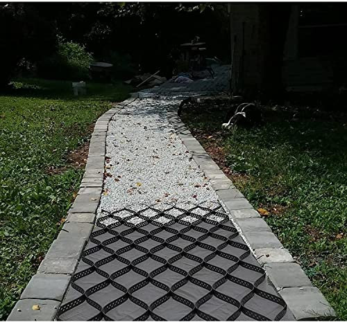 SAFWELAU Pavimentación de Arena Geocelda Estabilizador Rejilla de Tierra, 2 en Geoceldas de Nido de Abeja de Polietileno, Adoquines permeables de HDPE por Pendiente pronunciada/Ladera
