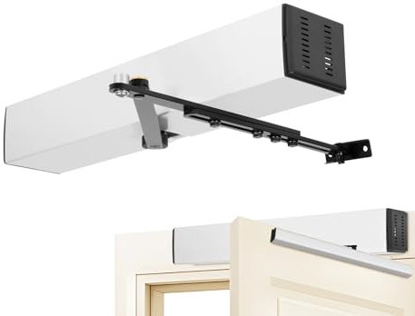 Ferme-porte basculant - Ouverture automatique de 120 ° - Ouvre-porte électrique oscillant pour personnes handicapées - 2 télécommandes - Pour portes de 660 à 1200 mm comme le bois, l'aluminium et