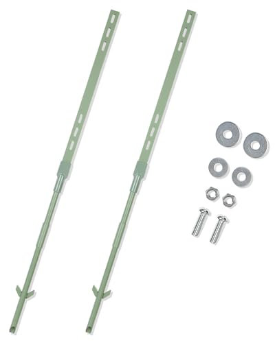 Andchi 2pcs segno post impiombatura giardino pali per cartelli da giardino pieghevole per la sicurezza segno di avvertimento nel cortile su fango prato ecc, 122 cm di altezza (verde, 4 piedi)