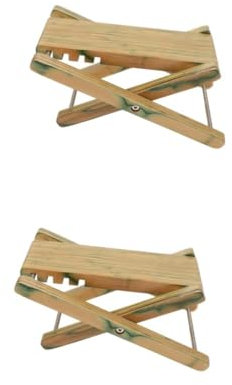 Beaupretty 2st Gitarren-fußbank Fußstütze Unter Dem Schreibtisch Klappbare Fußstütze Sie Auf Dem Gitarrenhocker Gitarrenhockerständer Fußhocker Aus Holz Nagel Stuhl Green Bambus