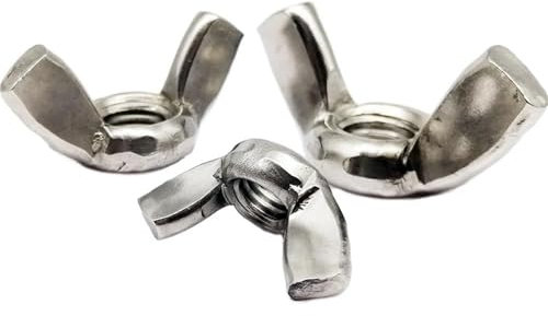 Ecrous pour poignées, Écrous papillon métriques en acier inoxydable, écrous à oreilles, 10 pièces M3 M4 M5 M6 M8 M10 M12 Écrou à oreilles réglable en acier inoxydable 304 Écrou à oreilles à serrage ma