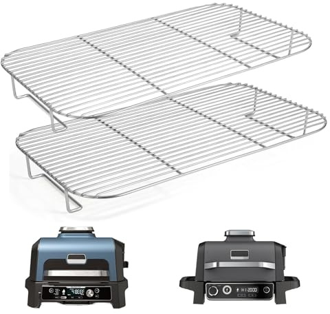 Skyearman - Rejilla de parrilla para Ninja Woodfire Pro XL, accesorios de parrilla compatibles con Ninja Barbacoa eléctrica y ahumadero OG850EU, OG901EU (2PCS)