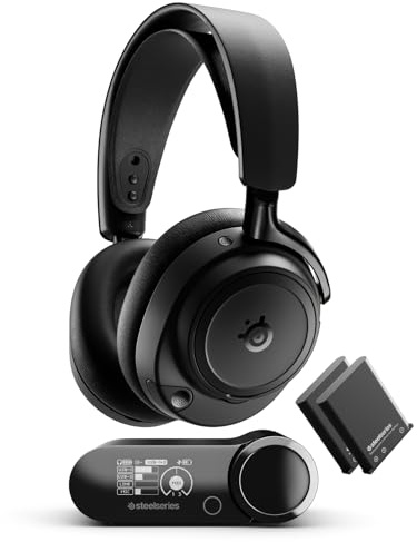 SteelSeries Arctis Nova Elite - Hi-Res Wireless Gaming Headset - 96kHz/24bit - Carbon Fiber Speakers - ANC - AI Noise Rejection - App - 2.4GHz + BT - Multi-Source Mix - OmniPlay PC+PS+Xbox - Black