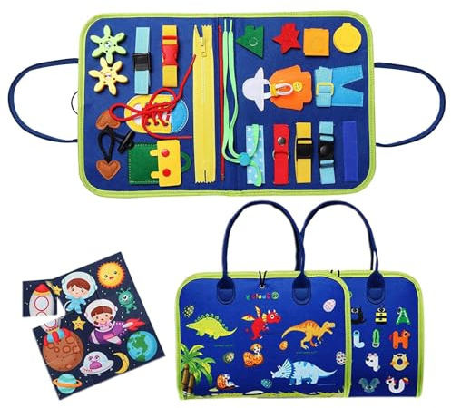 Libro Occupato In Età Prescolare - Soft Felt Board Sensory Toy Per Lo Sviluppo Delle Competenze Motorie, Gioco Di Viaggio Interattivo Con Attività Educative | Ideale Per L'apprendimento Precoce