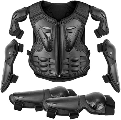 Attrezzatura da motocross per bambini – Tuta protettiva per moto per bambini, armatura Dirt Cycling con design robusto, leggera, vestibilità comoda, ideale per equitazione e ragazze, sport all'aria
