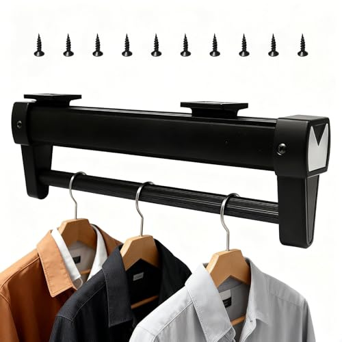 Bofanze Barra de Valet Extraíble para Armario Barra Ajustable para Percha de Ropa Perchero Extraible Armario Barra Telescópica para Colgar Ropa Barra Colgar Ropa para Ropa, Pantalones