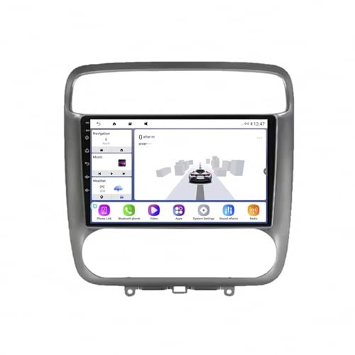 Trådlös Apple Carplay Android Auto-Skärm för Honda Stream 2000-2006 Backkamera, Spegellänk, Bluetooth, Röststyrning, Gps-Navigering, Aux, Röstassistent, 8 Kärna 8G+256G