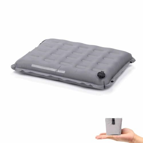 Cojín de asiento de estadio con tira reflectante, almohadilla compacta para asientos de estadio, cojín de asiento de grada, para acampar al aire libre, pesca (gris claro)