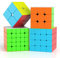 ROXENDA Zauberwürfel Set, Speed Cube Set von 2x2 3x3 4x4 5x5 Speedcube mit Geschenkbox für Kinder, Geeignet für Anfänger und Profis, Stickerless