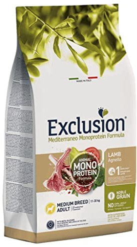 Exclusion Mediterraneo Monoprotein Cane Adulto Medium Agnello 12 kg