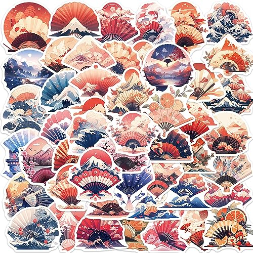 Japanisch und Fan Aufkleber für Laptop (50PCS),Geschenk für Kinder Jugendliche Erwachsene Jungen,Fan Stickers Wasserdicht Vinyl Aufkleber für Scrapbook,Skateboard,Auto,Gepäck