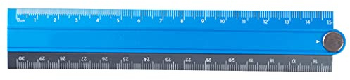 Règle pliante Règle pliable en alliage d'aluminium Règle de papier à lettres en métal Outil de mesure 30 cm Bleu & Noir & Noir Règle pliante Outil de mesure Règle pliante pour l'école