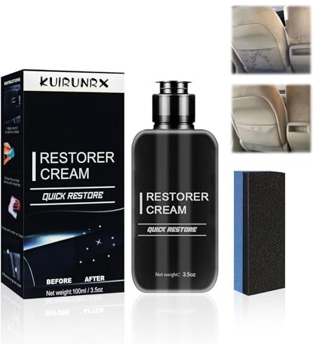 KUIRUNRX® Detergente per auto in plastica, per la cura della plastica, per esterni, in plastica, con spugna, per la cura della plastica, per auto (100 ml)