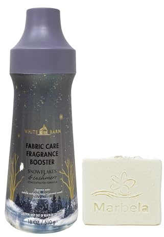 Bath & Body Works Snowflakes & Cashmere Fabric Care Fragrance Booster with a Natural Oats Bar Soap