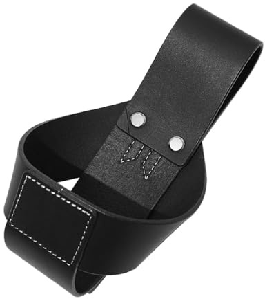 Compound Bow Belt Holder, Full Grain Leather Bow Holster Portable Waist Stand Accessories for Outdoor Hunting Shooting Training