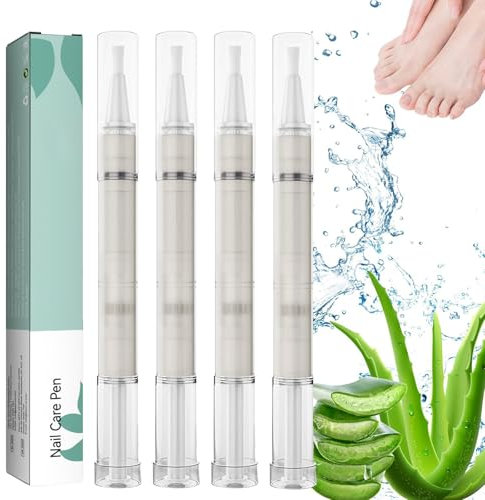 Nail Care Pen, Health Nail Care Pen Nagelpilz Stift, Nagelpflegestift Gepflegte Fingernägel & Fußnägel Nagelpilz mit Teebaumöl,Vitamin E & Aloe Vera -4 Stück