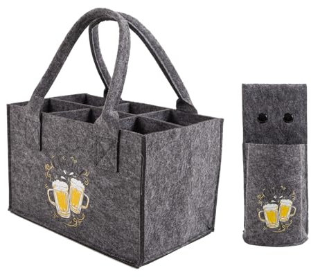 Lustige Geschenke für Männer,Männerhandtasche Bier Geschenke für Männer Geburtstag Mann Bruder Ostern Grill,1 Stück Bierträger BiertascheHerrenhandtasche mit 1 Stück Biergürtel Biergürtelhalter.