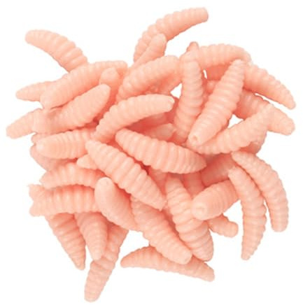 50Pcs Soft Silicone Maggots Earthworms Baits Soft Artificial Bread Maggots Fishing Lures Artificial Baits Jigging Wobblers Earthworms Fishing Lures