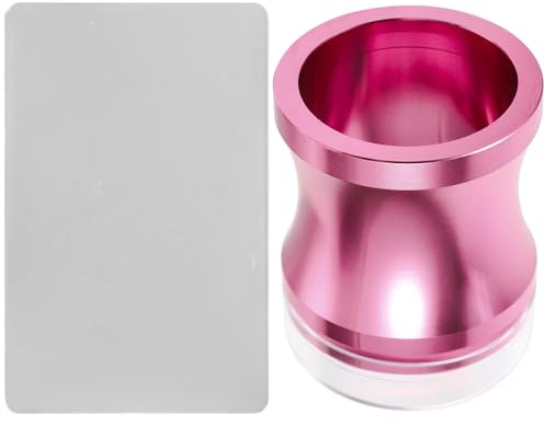 Alipis Timbratore per Manicure Unghie in Lega di Alluminio e Silicone Rosa, Pratico e Multifunzionale Scraper, per Nail Art e Stamping Unghie Fai da Te Colore Casuale