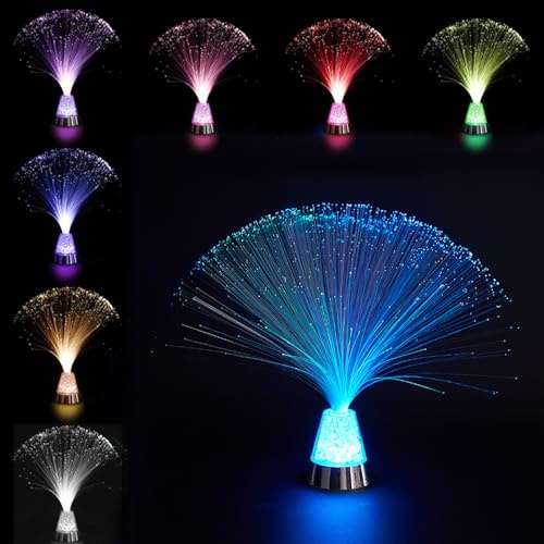 Lampe à Fibre Optique Changeant de Couleur, Glowhouse Lampe en Fibres Optiques, Lampes de Bureau à Fibre Optique LED, Décoration de Fête de Vacances pour Salon, Salle de Bain, Bar, 1 PCS (Style 2)