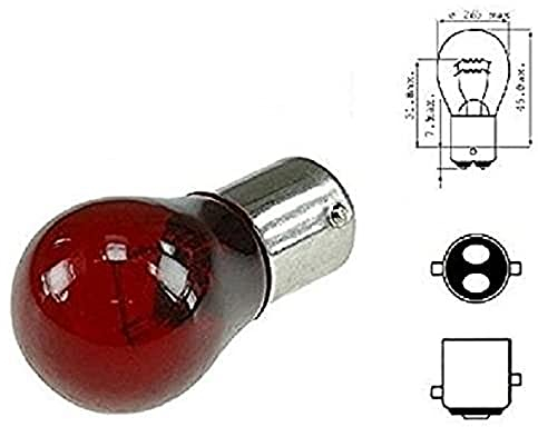 AMPOULE 12V 21/5W BAY15D ROUGE LAMPE FEU STOP ARRIERE VEILLEUSE ERGOT DECALE VOITURE AUTO MOTO SCOOTER PHARE CLIGNOTANT