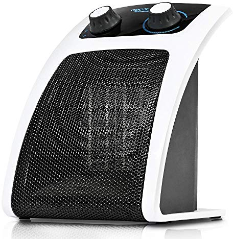 Cecotec Calefactor Baño Cerámico Ready Warm 6050 Ceramic Pisa Vertical. 1500 W, Termostato Regulable, 3 Modos, Protección sobrecalentamiento y antivuelco, 20 m2