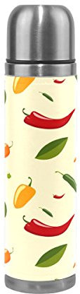 Eslifey Chili Muster auslaufsichere Wasserflasche isoliert Vakuum Edelstahl Thermos