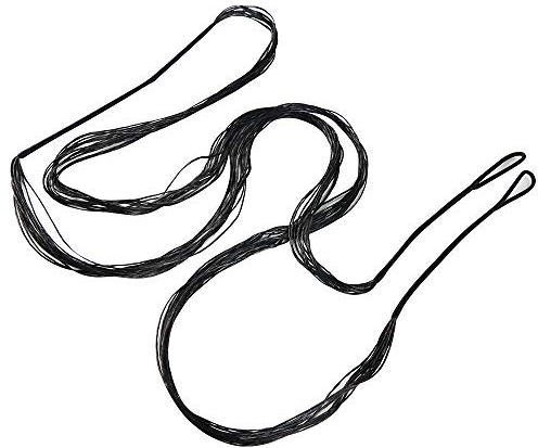 Huntingdoor Bogensehne 14 Stränge Dacron Sehne für Bogen Sehnenlänge 48 zoll-62 Zoll für traditioneller Recurvebogen Schwarzer (58)