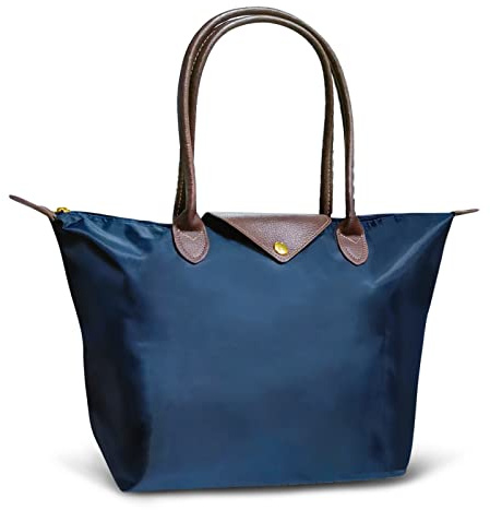 ARIEL-GXR Women's Tote Bag,Large Capacity Shoulder Handbags for Ladies,Tote Shopping Bag with Zip and Top Handle Waterproof Crossbody Schoolbag for Work,Travel,School,Office (bule, M)