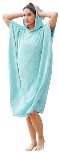 Kato Tirrinia Poncho de surf à capuche Changing Towels Quick Dry Beach Change Robe pour adulte homme femme imperméable et anti-sable pour le surf, la natation, la baignade, le bain