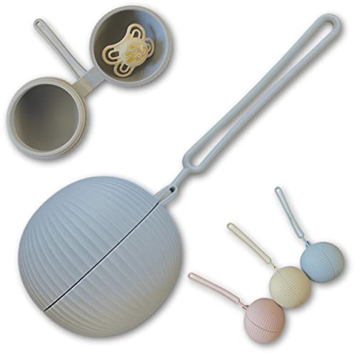 Schnullerbox Silikon | Schnulleraufbewahrung Reise | BPA-frei | Sichere Aufbewahrungsbox für Schnuller | Hochwertige Baby Zubehör für Kleinkinder Babys Schnullertasche, schnullerkette pacifier box