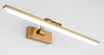Aplique LED de pared para iluminar cuadros, espejos, murales, 14W estilo tradicional y elegante, tono de luz cálida 3000K, acabado BRONCE, articulado. 61cm