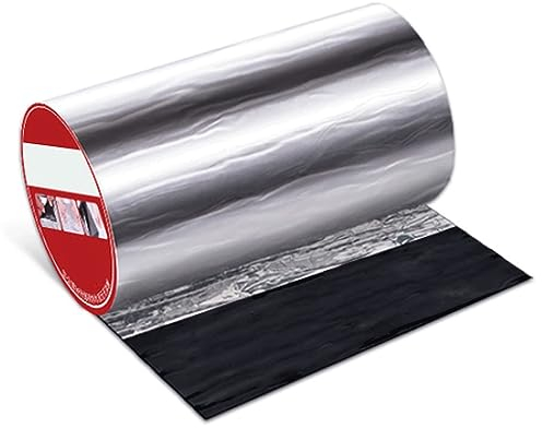 Dachpappe Selbstklebend, Selbstklebende Dachfolie Dachbahn, Gartenhäuser Dachabdichtung Bitumen, Dachfolie Aluminium selbstklebende Folie, für Flachdachhäuser,Gartenhaus Dach, Metalldachbahn ( Size :