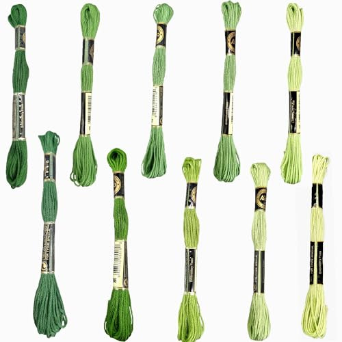 ZAHD 10 Stycken Vackra Premium Bomullsbroderigarn, Flott, Multifärger, Mjukt Broderi, Korsstygn, Trådar, Vänskapsband, Sömnad