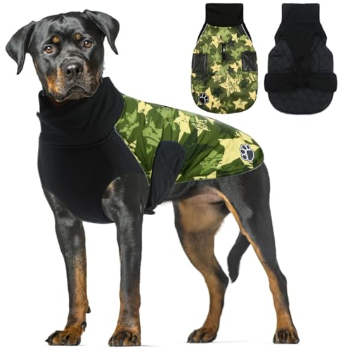 ALAGIRLS Hundemantel mit Beinen Hundemantel Reflektierend Eskadron Hundemantel ALADC002 GreenStarCamo XXXL
