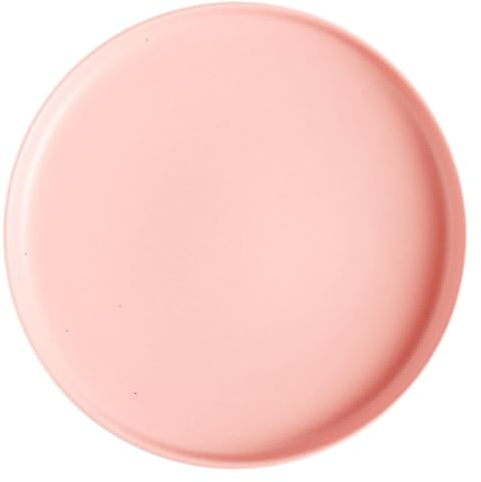 TIDTALEO Ceramic Steak Plate 8 Inch Pink Round Dinner Plate Microwave Safe Tableware for Home Dining