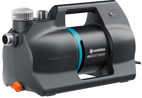 Gardena Automatisk Home&Garden Pump 5000 SilentComfort Pumpar: App-kontroll *, 36% lägre ⁠ energiförbrukning**, Tyst teknik, Regn- och UV-beständigt hölje (9072-20)
