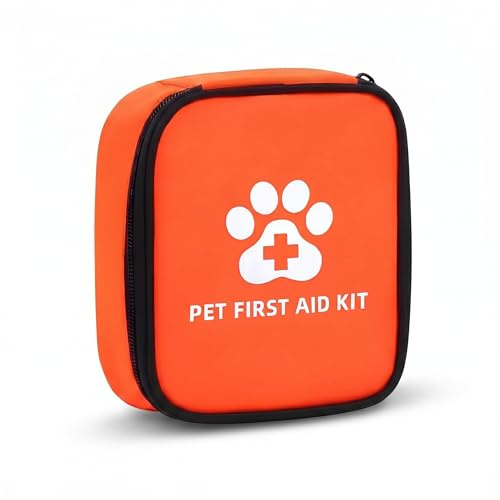 Kit di Pronto Soccorso per Animali Domestici - Set Essenziale per Emergenze Quotidiane, Custodia Compatta - Leggero da Viaggio e Passeggiate - Alta Visibilità (13 Pezzi)