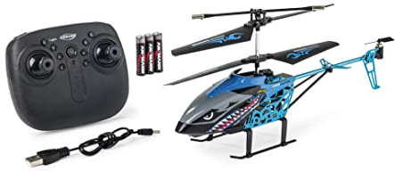 Carson 500507173 Easy Tyrann 280 2.4G 100% RTF blau – RC Heli, Ferngesteuerter Helikopter, Robustes RTF (Ready to Fly) Modell für Einsteiger, inklusive Batterien, für Kinder ab 12 Jahren