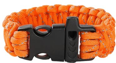 Fenhua Bracelet Paracorde Tressé en Corde de Parachute Réfléchissante | Équipement de Survie pour Camping, Randonnée et Sport