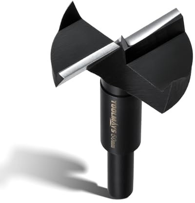 TOOLMAYS Meche Bois 50 mm, Fraise Bois Longueur 90 mm pour bois, Foret Bois Professionnel, Mèche Forstner Fraise