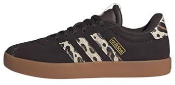 adidas Women's VL Court 3.0 Shoes, Aurora Coffee/Crystal Linen/Amber Gum, 8 UK