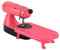 Mini máquina de coser profesional doméstica con luz LED y panel de ampliación, dos modos electrónico y pedal de pie, grosor de penetración 5-6 capas de denim, para ropa (rosa)