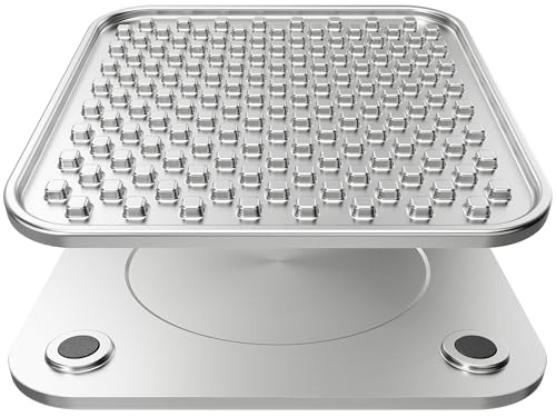 Feedoo Double Wall Stainless Steel Lick Mat for Dogs & Cats - Chew Proof & Whisker Friendly, Non-Slip Base, for Calm Feeding & Anxiety Relief - Dishwasher Safe Slow Feeder Pad [1Pack]